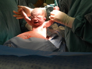 Watching him being born. How cool is this picture?! 