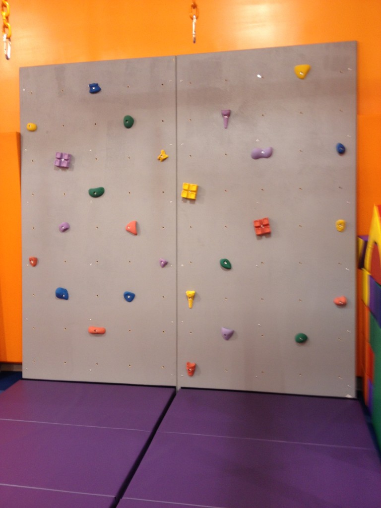 Rock wall in gym