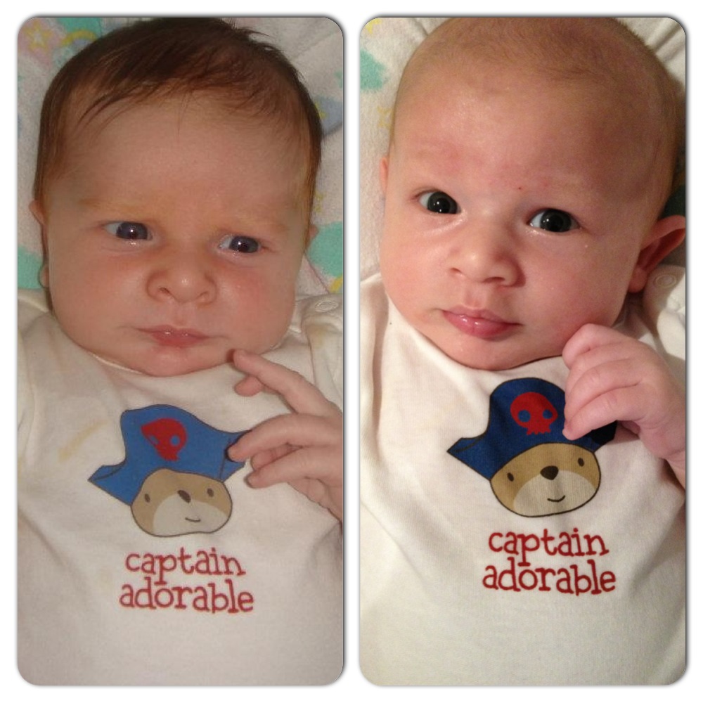 Same outfit. Different kid. Two years apart. Princess Peach on the left, Little Dude on the right. 