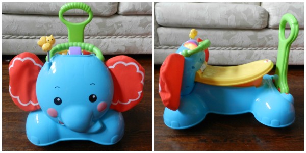 3-in-1 bounce, stride and ride elephant fisher price